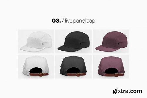 Creativemarket - Baseball Hat Full Cap Trucker Mockup 6146781