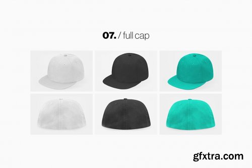 Creativemarket - Baseball Hat Full Cap Trucker Mockup 6146781