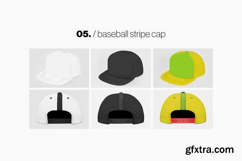 Creativemarket - Baseball Hat Full Cap Trucker Mockup 6146781