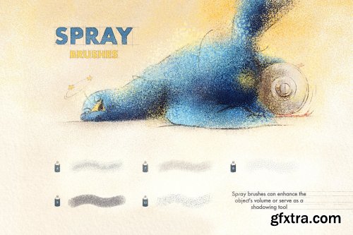 CreativeMarket - Spray & Hatch Procreate Brushes 6505326