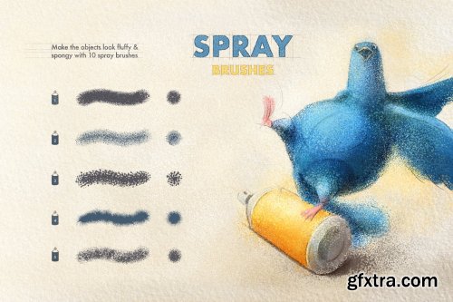 CreativeMarket - Spray & Hatch Procreate Brushes 6505326