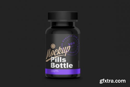 CreativeMarket - Pills Bottle with Box Mockup Set 6374641