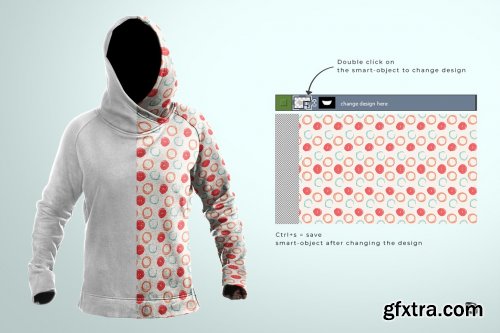 CreativeMarket - Female Wrapped Hoodie Set Mockup 6312606