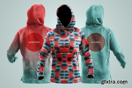 CreativeMarket - Female Wrapped Hoodie Set Mockup 6312606