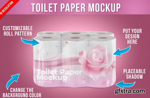 Toilet Paper Package Mockup