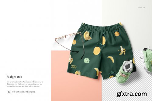 CreativeMarket - Baby & Kids Shorts Mockup Set 6503528