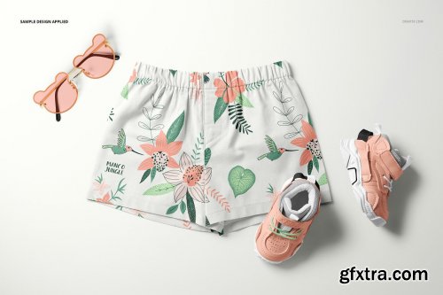 CreativeMarket - Baby & Kids Shorts Mockup Set 6503528