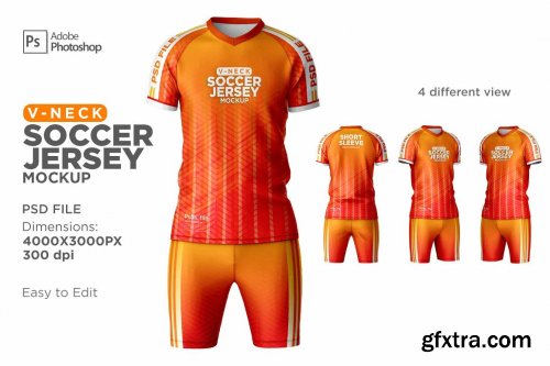 CreativeMarket - Men Soccer Jersey kit Mockup 6294910