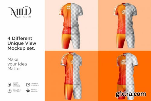 CreativeMarket - Men Soccer Jersey kit Mockup 6294910