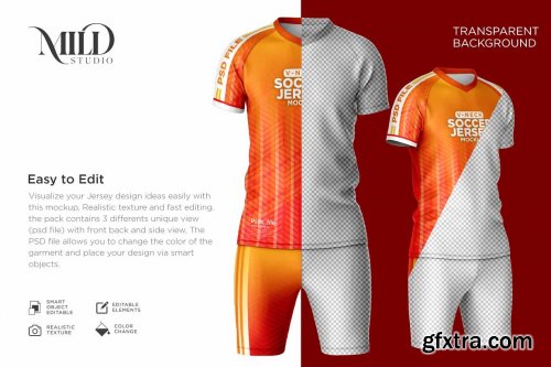 CreativeMarket - Men Soccer Jersey kit Mockup 6294910