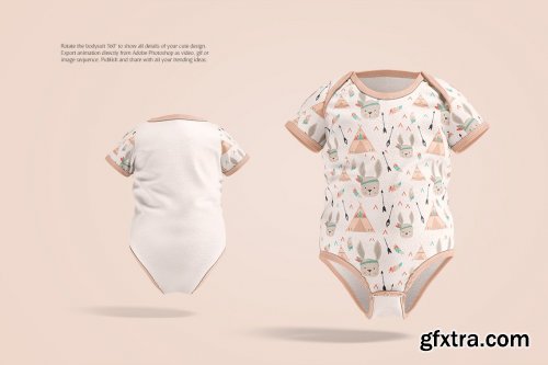 CreativeMarket - Baby Bodysuit Animated Mockup 6491561