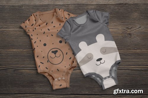 CreativeMarket - Baby Bodysuit Animated Mockup 6491561