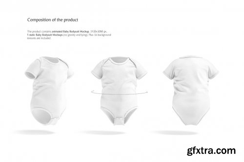 CreativeMarket - Baby Bodysuit Animated Mockup 6491561