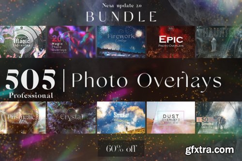 CreativeMarket - 505 Photo Overlays Bundle 2.0 5266469