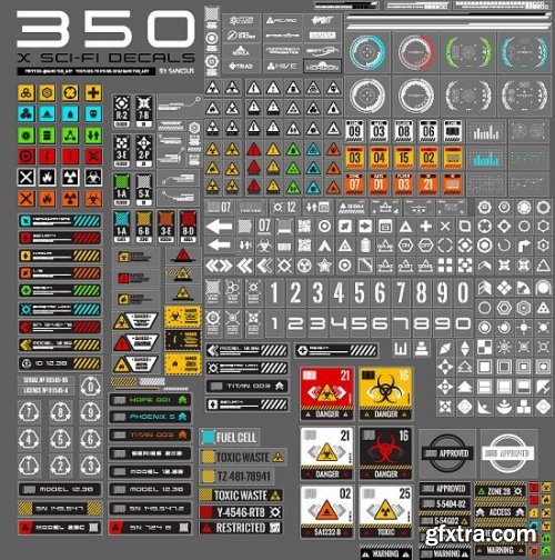 350 sci-fi decal pack (Decal Machine Ready)