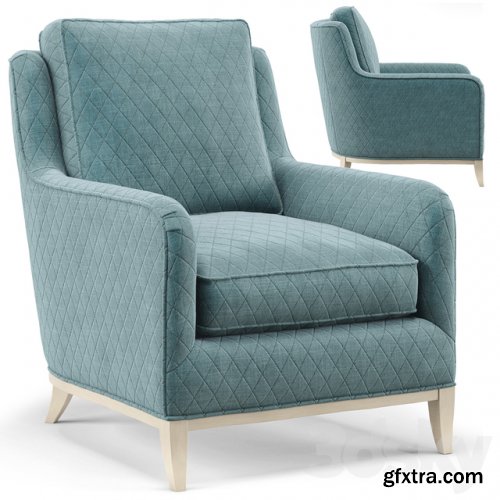 Madison Coastal Diamond Teal Milk Paint Armchair