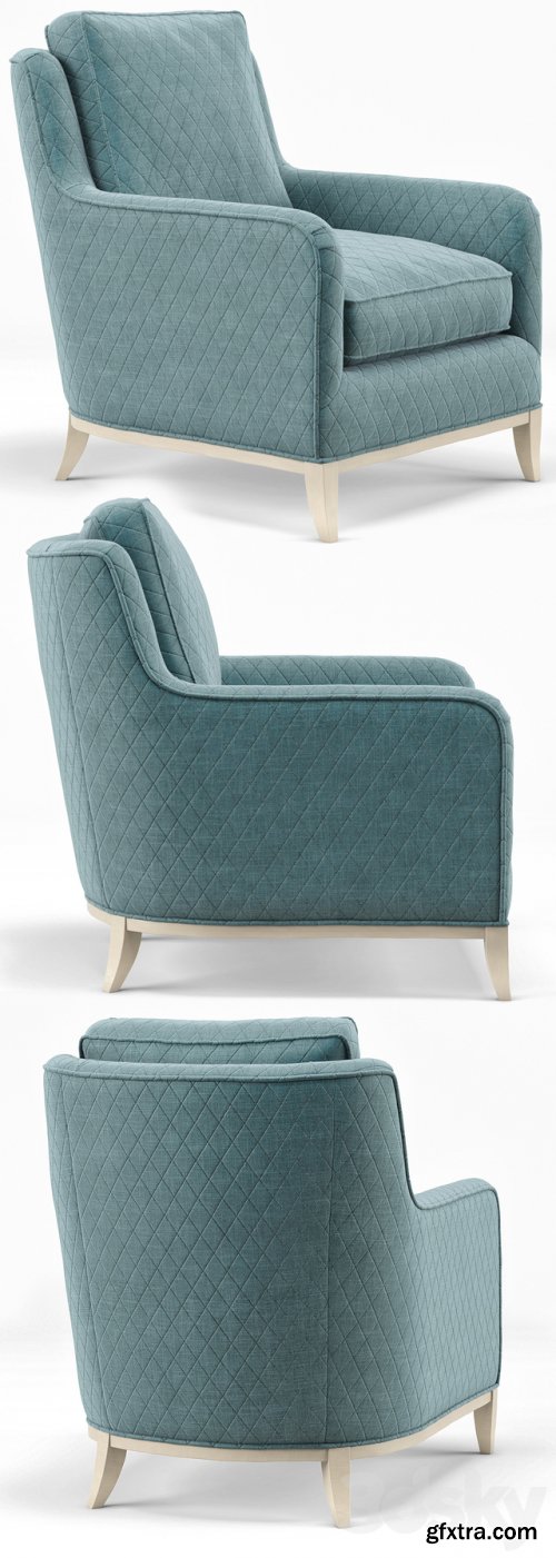 Madison Coastal Diamond Teal Milk Paint Armchair