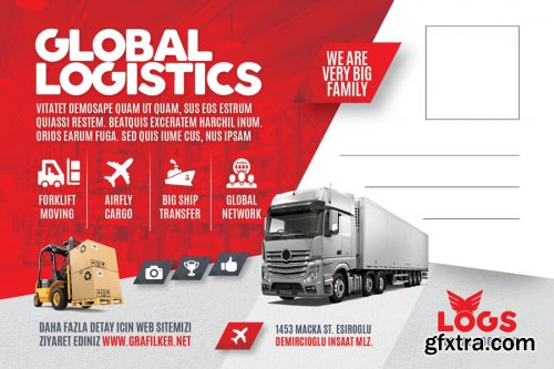 Logistics Postcard Templates