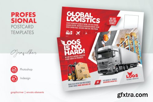 Logistics Postcard Templates