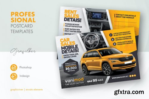 Car Sales Postcard Templates