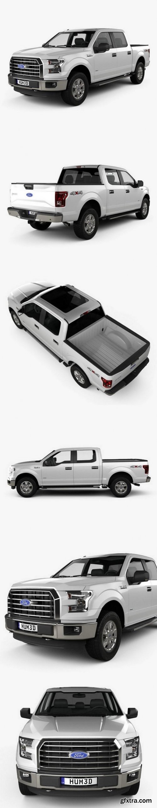 Ford F-150 Super Crew Cab XLT 2014 3D Model