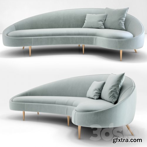 Jonathan Adler Ether Curved Sofa