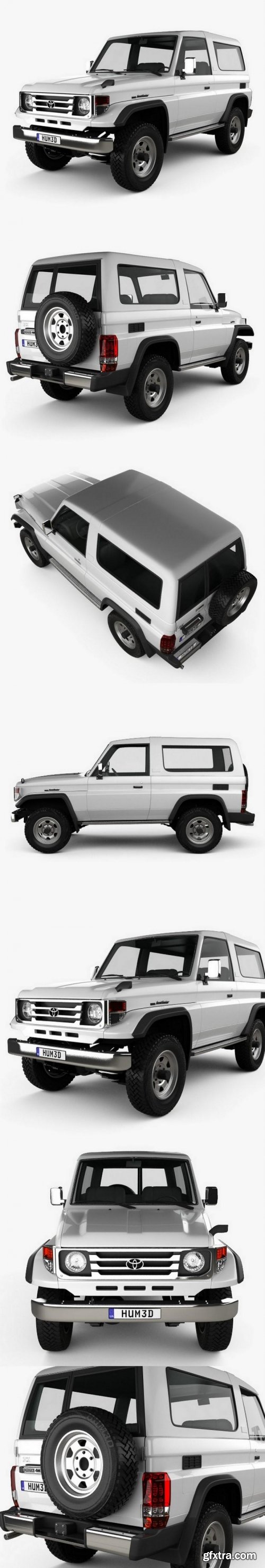 Toyota Land Cruiser (J70) 3-door 1990 3D model