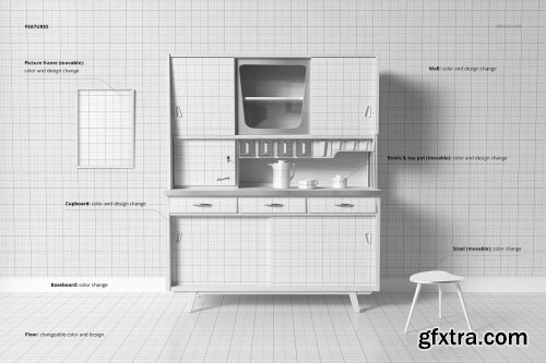 CreativeMarket - Kitchen Cupboard Mockup (5FFv.13) 6514172