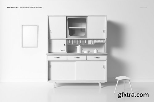 CreativeMarket - Kitchen Cupboard Mockup (5FFv.13) 6514172