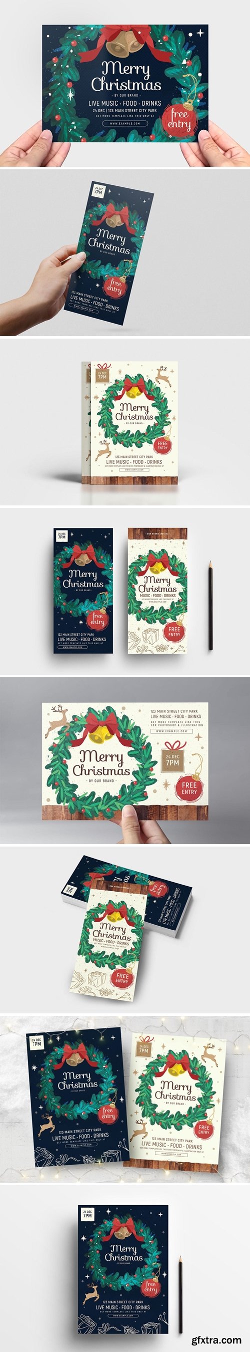 Christmas Wreath Flyer / Poster Templates