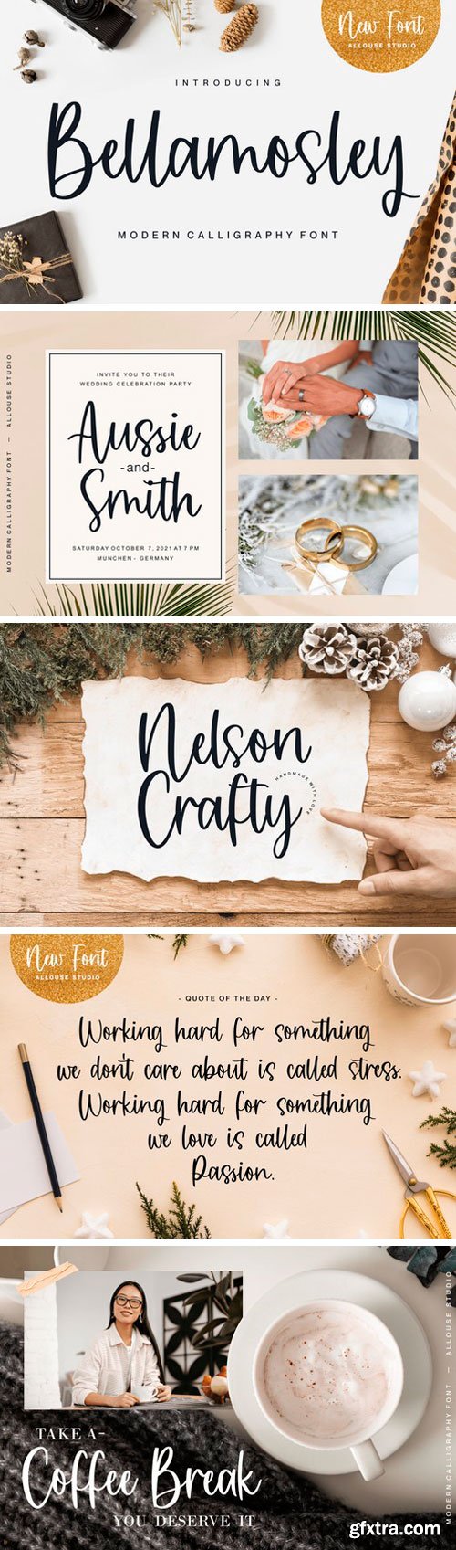 Bellamosley Script Font