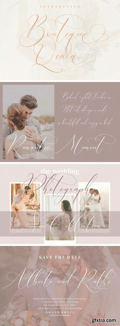 Boutique Qiara Calligraphy Font
