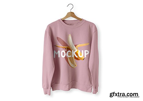 Pink front sweater mockup