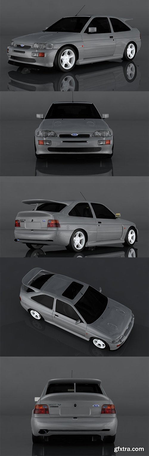 1992 Ford Escort 3D Model 