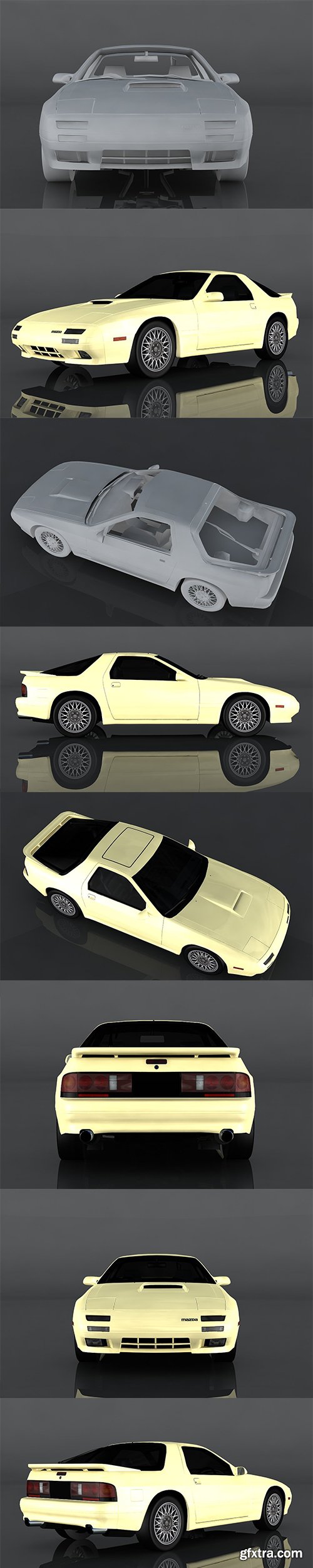 1990 Mazda Savanna RX-7 3D Model 