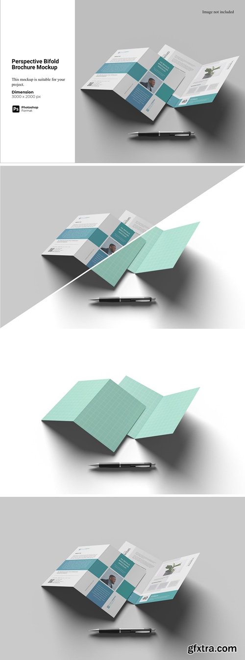 Perspective Bifold Brochure Mockup