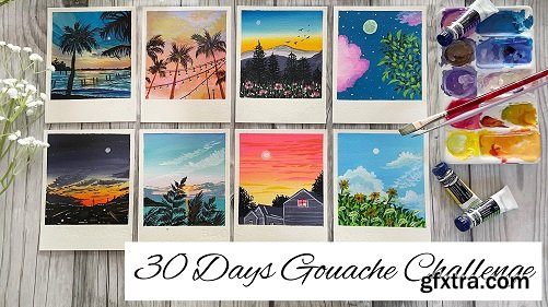 30 Day Gouache Challenge - A Way to Develop Your Gouache Skills and Develop A Daily Habit