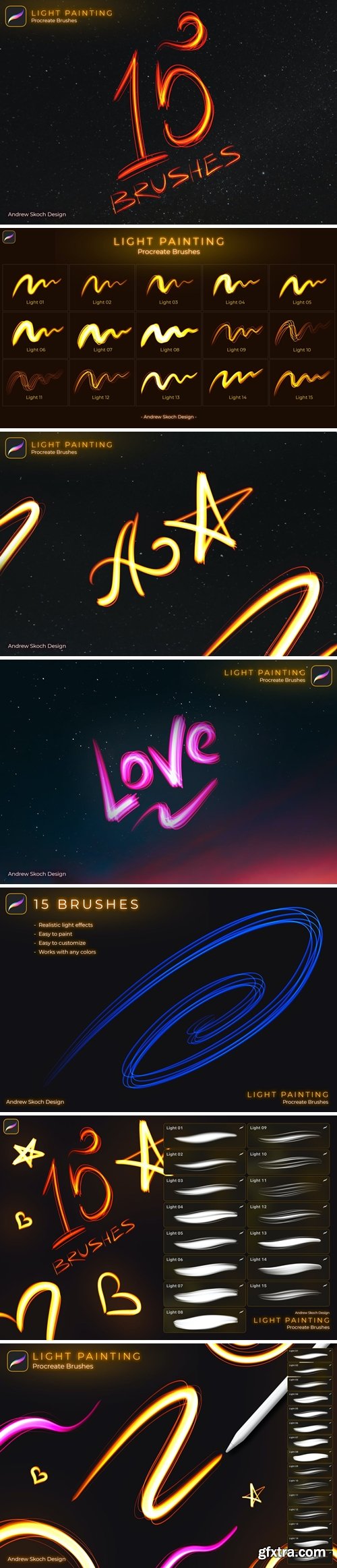 Light Painting Procreate Brushes