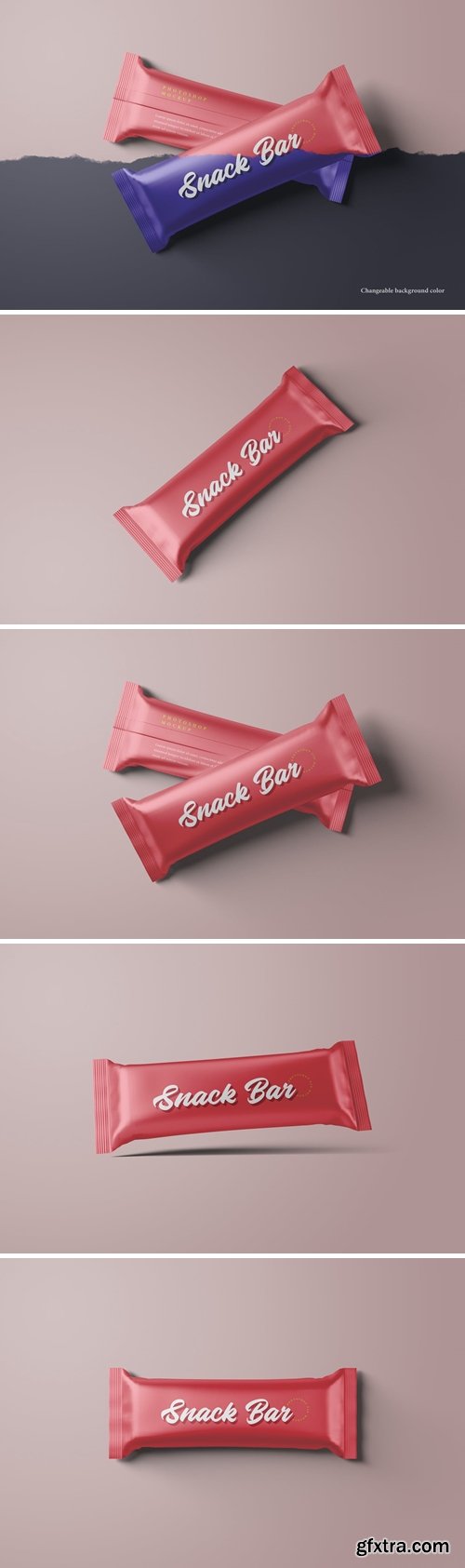 Snack Bar Packaging Mockups