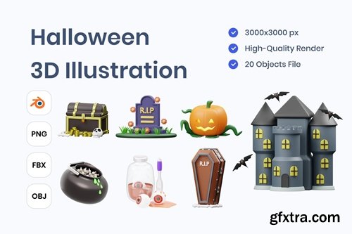 Halloween 3D Illustration