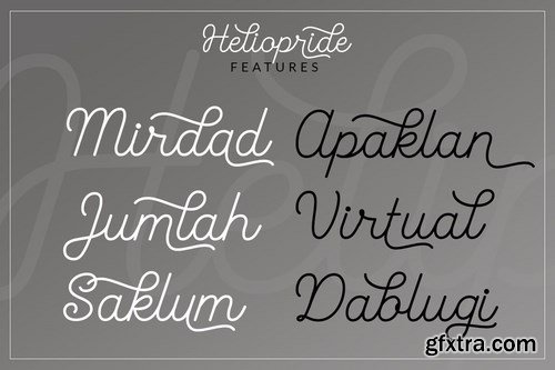 Heliopride Monoline Font