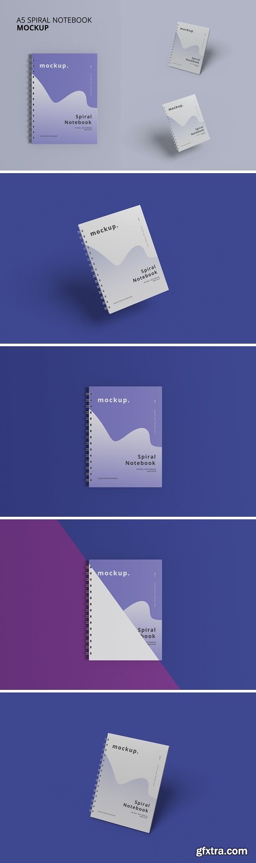 A5 Spiral Notebook Mockup