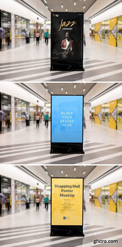 Shopping mall poster mockup