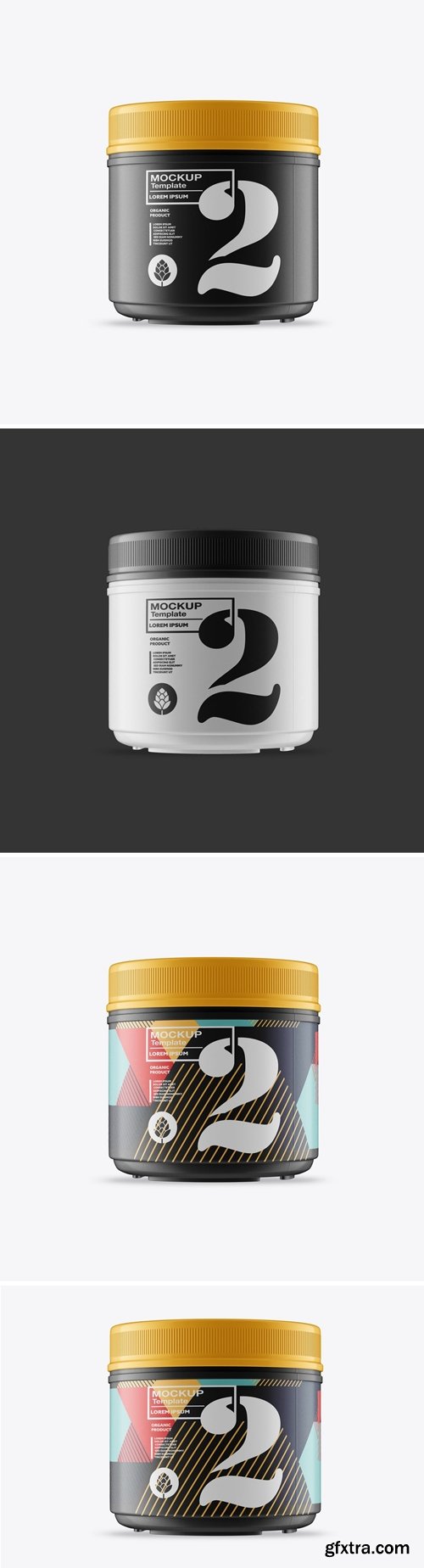 Plastic Protein Jar Mockup