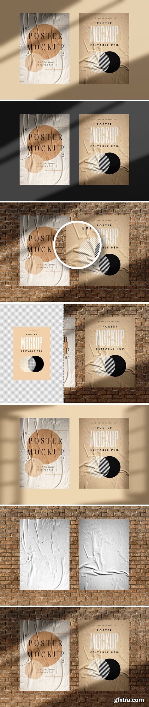 Wall Brick Poster Mockup