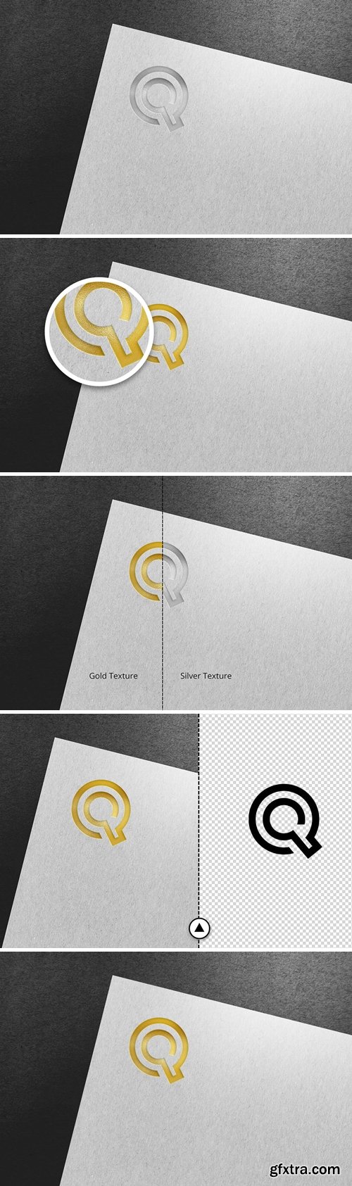 Debossed Gold Logo Mockup