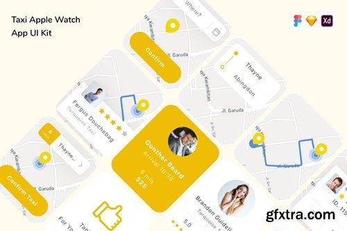 Taxi Apple Watch App UI Kit
