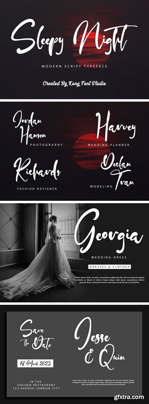 Sleepy Night Script Font