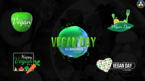 Videohive - World Vegan Day Titles - 33931873 - 33931873