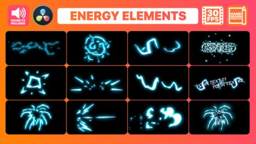 Videohive - Energy Elements & Titles | DaVinci Resolve - 34000826 - 34000826